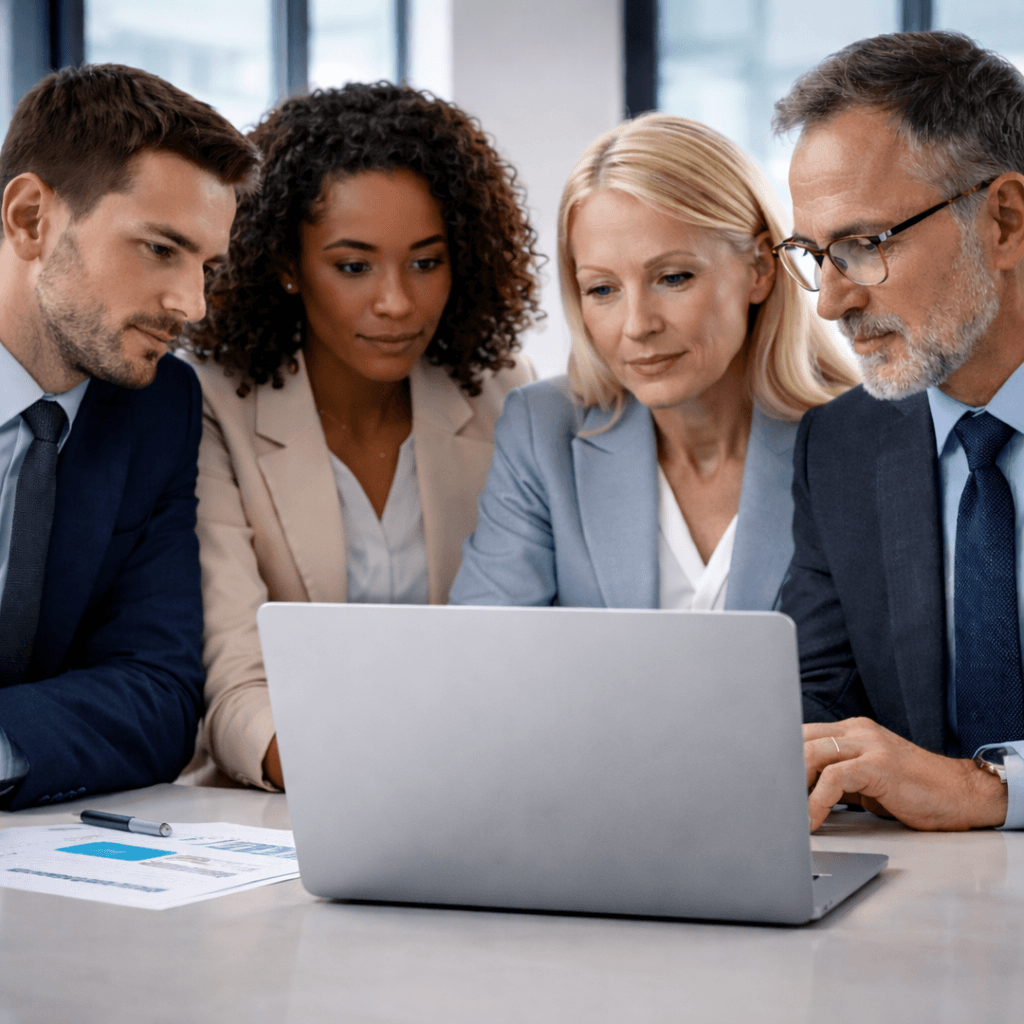 team agenzia immobiliare al lavoro